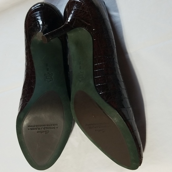 Donald J Pliner Couture brown leather shoes.  Size 8N - Picture 7 of 12